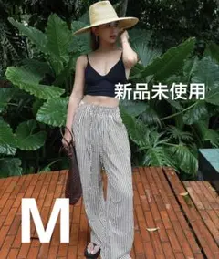 Dazy ストライプ柄 ワイドパンツ