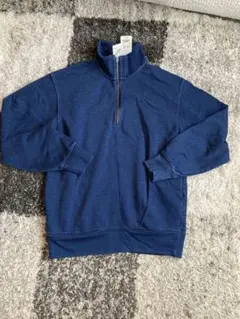 UNIQLO ハーフジップスウェット M 67 インディゴ染め