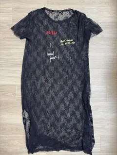 ZARA 刺繍入りレーストップス ブラック Lサイズのサムネイル