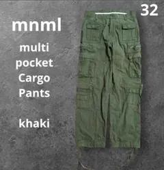 mnml　マルチポケット　ダブルカーゴパンツ　KHAKI　カーキ　32のサムネイル