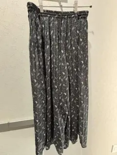Shel’tterペイズリー柄 ガウチョパンツ ブラック