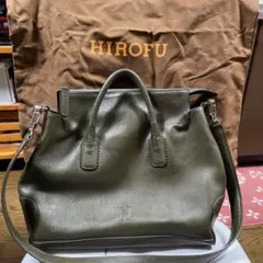 HIROFU オリーブ レザー トートバッグのサムネイル