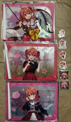 さくらみこ スシロー コラボ ランチョンマット ＆ 箸 2種類セット