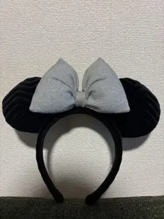 【美品】ディズニー　カチューシャ ミニー　ブラック&シルバー