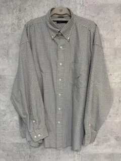 古着　ノーティカ　チェック柄 ボタンダウンシャツ 長袖