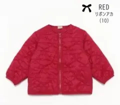 処分特価❗️タグ付き新品✨️レッド ハート型キルティングジャケット サイズ110