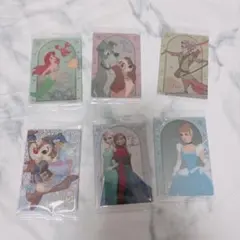 ディズニーキャラクターカード　アリエル　アナ　エルサ　デール　シンデレラ　レディ