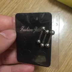 ストレートバーベル シルバーボール4mm 14G