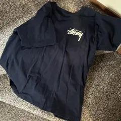 Stussy ネイビー Tシャツ ロゴ入り