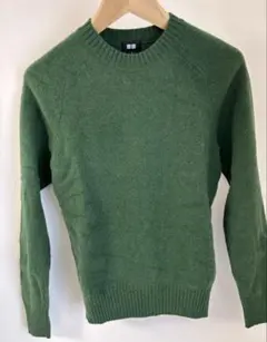 ユニクロ　ラムクルーネックセーター　52Green