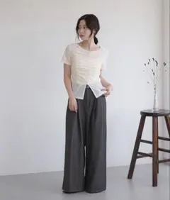 【Raffime】シアーベロアトップス/Tシャツ