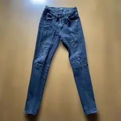 AZUL by MOUSSY ダメージデニムパンツ XS