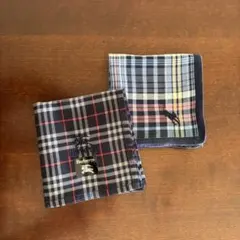 新品未使用 バーバリー ☆ラルフローレン ハンカチ チェック柄 2枚組