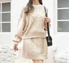 LOVETOXIC ケーブルニットセットアップ　S 未使用