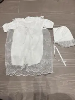 セレモニードレス　ホワイトドレスと帽子のセット