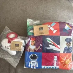 Emirates エミレーツ航空 ダッフルバッグ ぬいぐるみセット