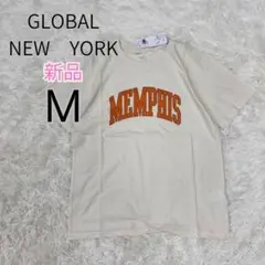 新品 GLOBAL WORK グローバルワーク プリントTシャツ ベージュ M