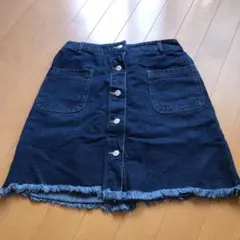 ミニスカ　デニムスカート　デニム　膝上丈