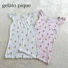 gelato pique タンクトップ パイナップル スイカ柄 ルームウェア
