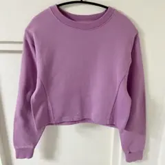 GAP クロップド丈 スウェット パープル/ラベンダー XXS ショート丈