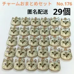 【ゴールドのねこチャームおまとめセット・No.176】 猫 顔 ネコ 小さい大量