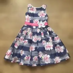 子供用ドレス ネイビー ピンク