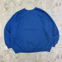 90s USA製　Hanes SPORT　スウェット　XL　ブルー　無地　古着