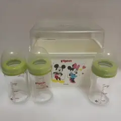 Pigeon 哺乳瓶3本と消毒ケースセット