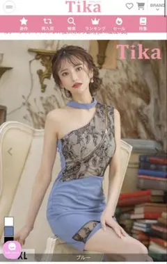 Tika ミニドレス フロントジップ tk-md232736] キャバドレス