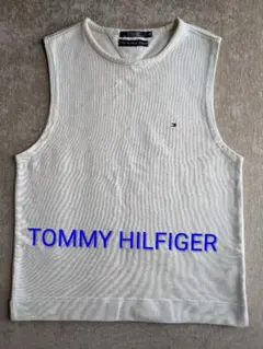 TOMMY HILFIGER コットンベスト　オフホワイト