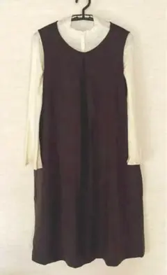 コムサ　ブロンドオフ　マタニティ　ワンピース（ブラウン）M〜L