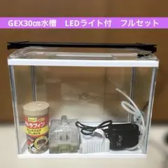 ［送料込］GEX30㎝水槽　ライト　ロカボーイ・エアー・濾過材・砂利　フルセット