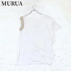 ムルーア ノースリーブトップス ホワイト アシンメトリー シンプル 上品 お洒落のサムネイル