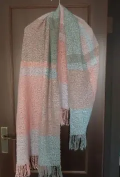 T*i様 新品　ストライプ柄フリンジストール　マフラー