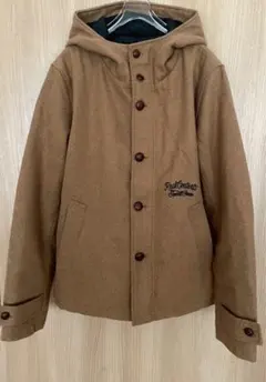 リアルコンテンツ　Real Contents フード付きコート　ブラウン