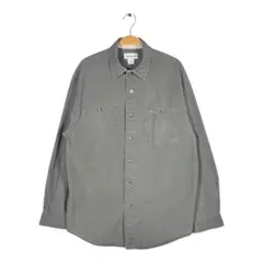 カーハート ワークシャツ オリーブグリーン ワンポイントロゴ 長袖シャツ L