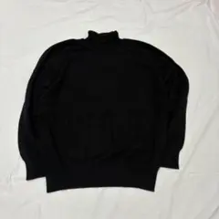 カシミヤ100% タートルネックニット メンズM ブラック シンプル きれいめ