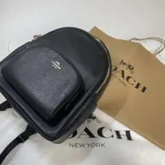 新品同様✨️COACH リュック 2層式 A4収納 ペプルドレザー 黒 y2k