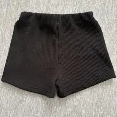 アムード　リブ編み ブラック ショートパンツ