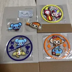 ナルミヤキャラクターズ　クリアラバーコースター3枚 アクリル前髪クリップ2個