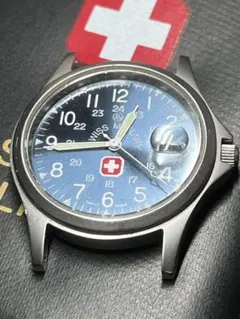 SWISS MILITARY クラシック ネイビー　DAY WR100 ジャンクのサムネイル