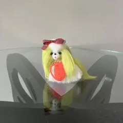 昭和レトロ　子犬のわんちゃん　ぬいぐるみ　グリーン　手乗り