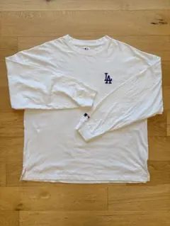 MLB 胸刺繍 バッグロゴ ラバープリント 長袖 Tシャツ ロンTのサムネイル