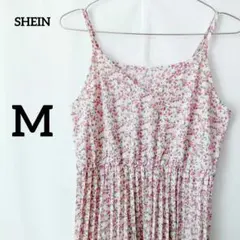 SHEIN【M】レディース キャミワンピース フラワープリント ロングスカート