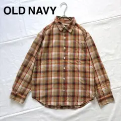 OLD NAVY チェック柄 ネルシャツ　古着女子　アメカジ女子　長袖シャツ