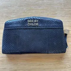 SEE BY CHLOE ブラック レザー 長財布のサムネイル