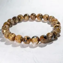 太陽放射ルチル】極美 ヘマタイトインルチル 8mm パワーストーン 1625 