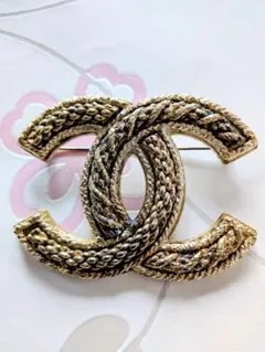 CHANEL シャネル ココマーク ブローチ ロープデザイン