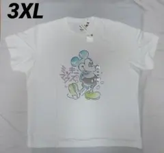 ディズニー ミッキーマウス スタンズTシャツ（半袖）ユニクロ　ホワイト3XL