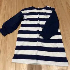 Noeil aime BeBe ストライプ 七分袖 ワンピース 100